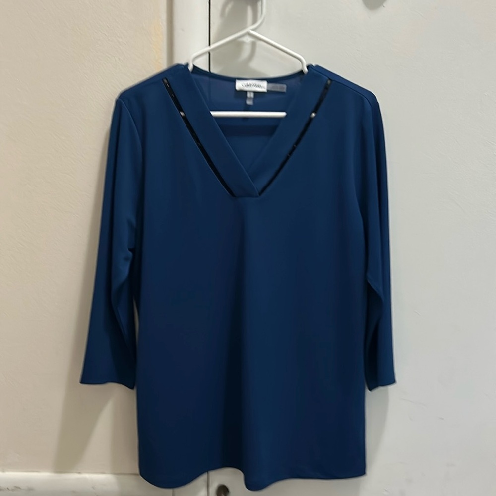 Women’s medium Calvin Klein blue blouse